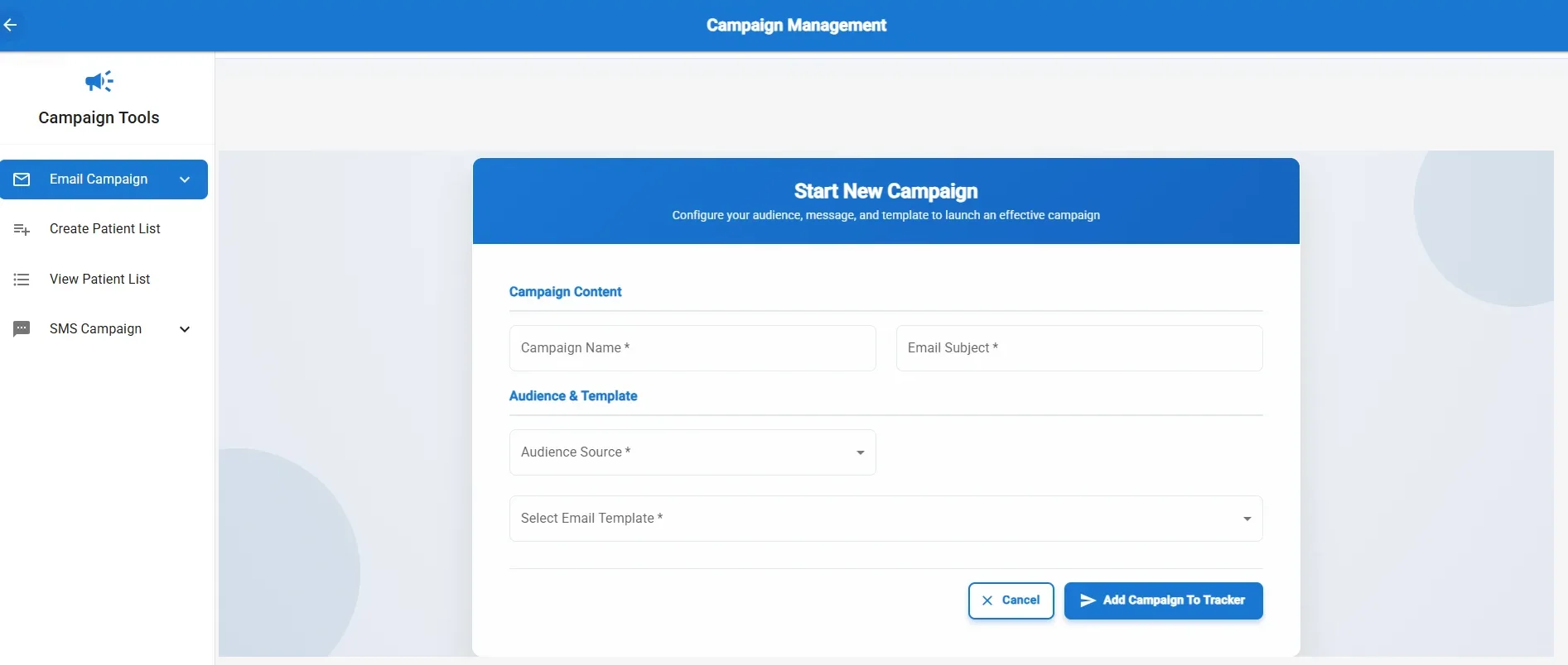 Campaign tools for email and SMS marketing